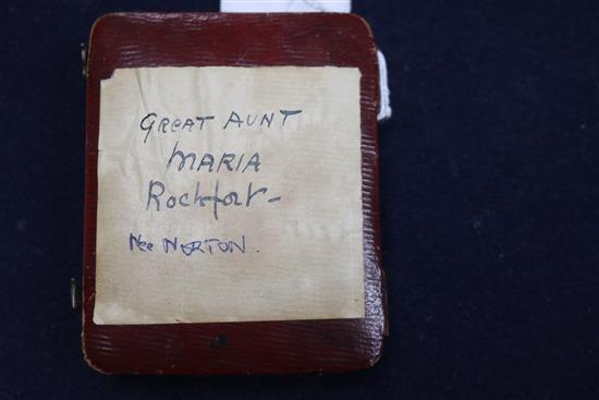 English School c.1830, portrait miniature of Maria Rochfort neé Norton on ivory, 7.3 x 5.6cm, cased